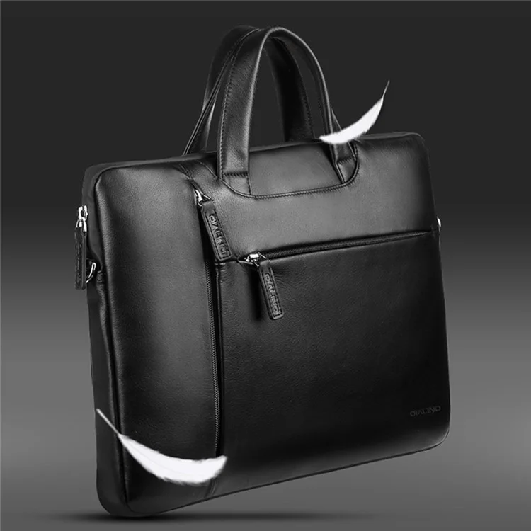 QIALINO Custodia per Laptop da 13 Pollici in Vera Pelle di Mucca per Notebook