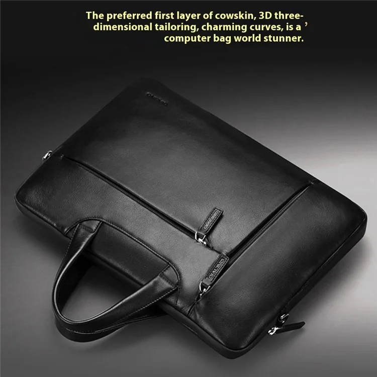 QIALINO Custodia per Laptop da 13 Pollici in Vera Pelle di Mucca per Notebook