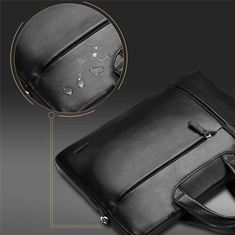 QIALINO Custodia per Laptop da 13 Pollici in Vera Pelle di Mucca per Notebook