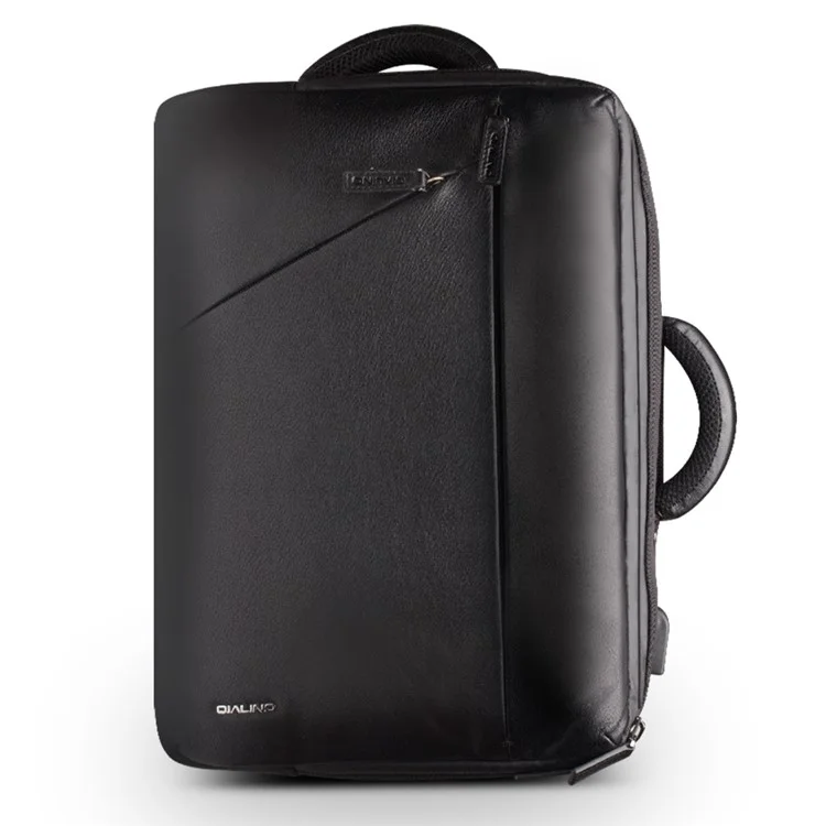 QIALINO Custodia per Laptop in Vera Pelle di Vacchetta per Notebook Universali da 15 Pollici con Funzione Antifurto