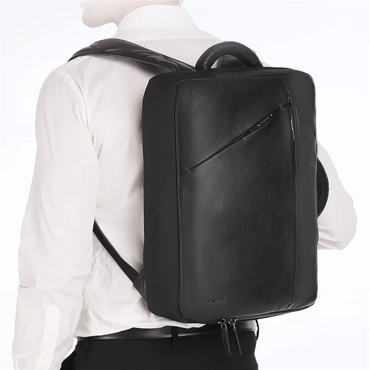 QIALINO Custodia per Laptop in Vera Pelle di Vacchetta per Notebook Universali da 15 Pollici con Funzione Antifurto