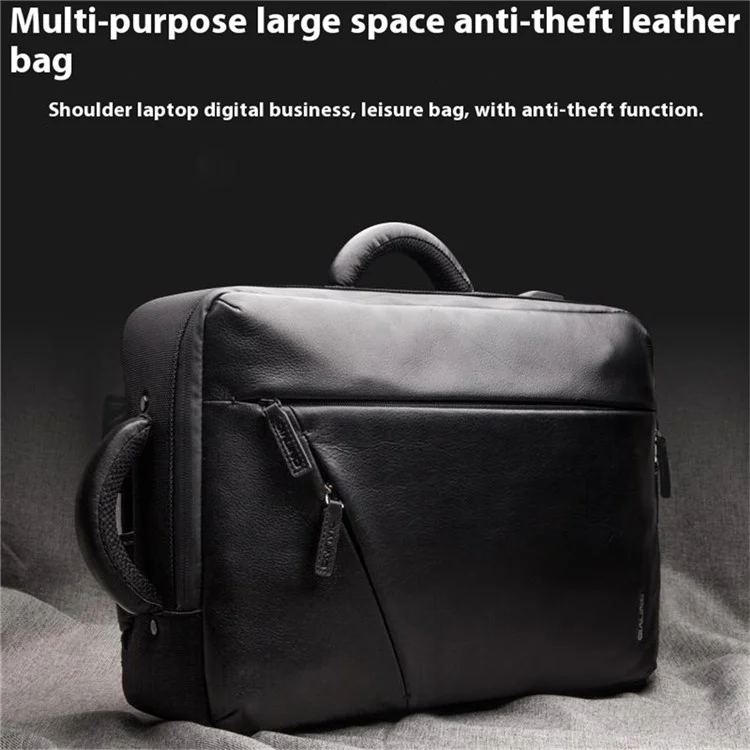 QIALINO Custodia per Laptop in Vera Pelle di Vacchetta per Notebook Universali da 15 Pollici con Funzione Antifurto