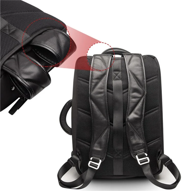 QIALINO Custodia per Laptop in Vera Pelle di Vacchetta per Notebook Universali da 15 Pollici con Funzione Antifurto