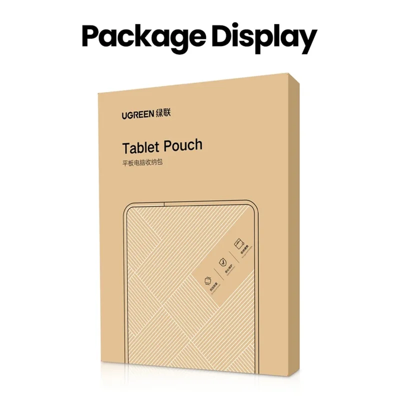 UGREEN 90435 Storage Bag for 11 Inch Laptop Shockproof PU Leather Portable Tablet Sleeve