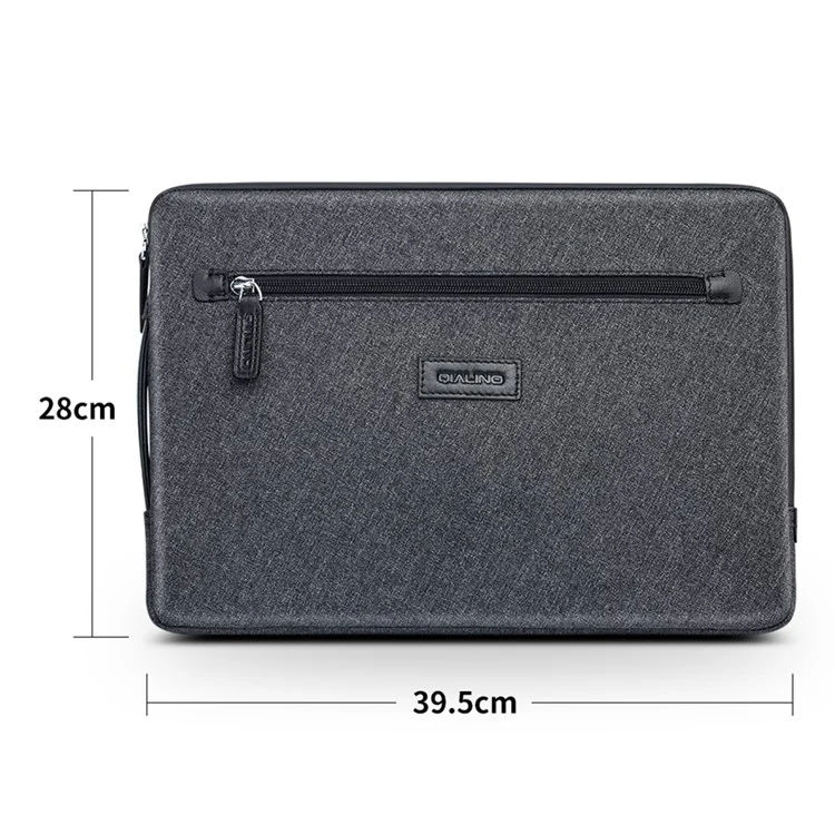 QIALINO For 15 Inch Laptop Sleeve Bag Waterproof Shockproof Carrying Case with Handle Strap