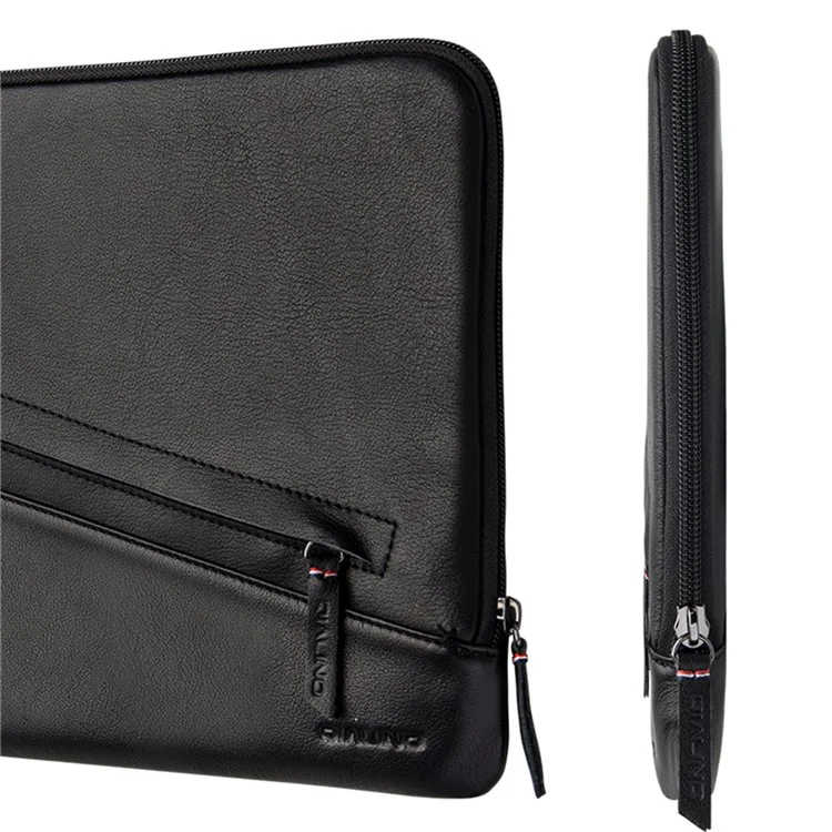 QIALINO Shockproof Case for 13 Inch Laptop Sleeve Bag Ultra Thin Wear Resistant Genuine Cow Leather Pouch