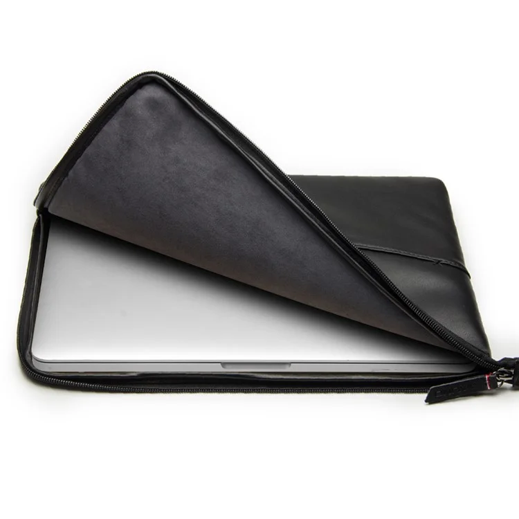 QIALINO Shockproof Case for 13 Inch Laptop Sleeve Bag Ultra Thin Wear Resistant Genuine Cow Leather Pouch