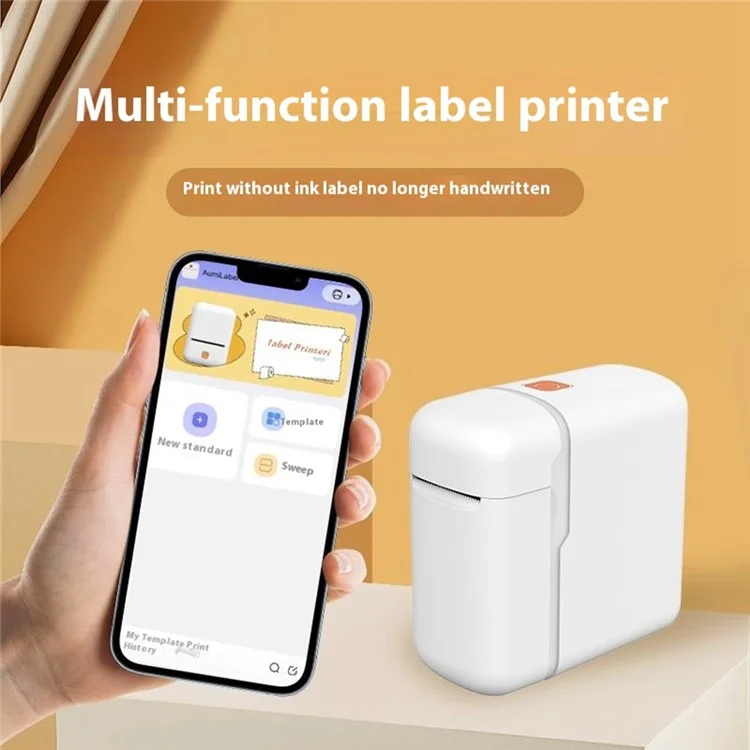 Y1 200DPI Portable Thermal Label Printer Inkless Bluetooth-Compatible Handheld Label Machine