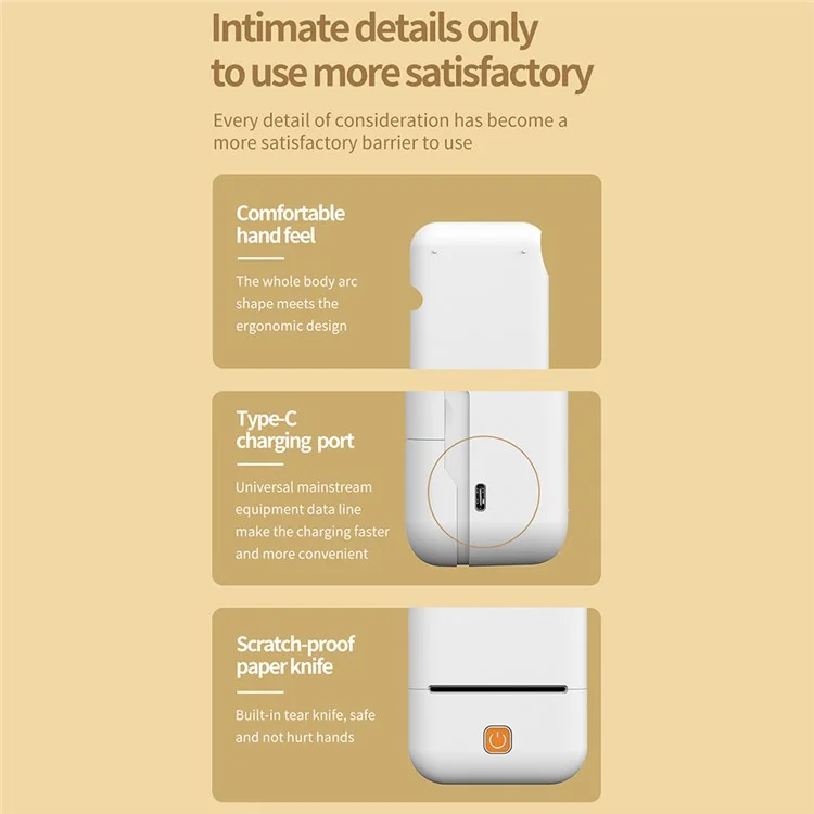 Y2 Portable Thermal Label Printer 200DPI Wireless Bluetooth-Compatible Handheld Label Maker