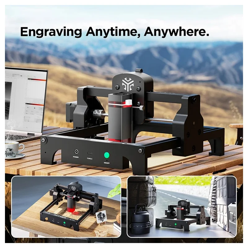 ACMER S1 3.5W Mini Laser Engraving Machine Portable Engraver for Wood Plastic Paper Leather - US Plug