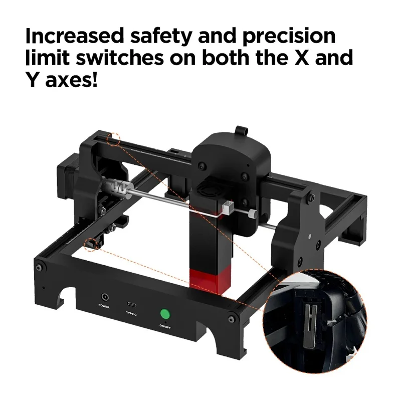 ACMER S1 6W Mini Macchina per Incisione Laser Portatile per Legno Plastica Carta Pelle - Spina USA