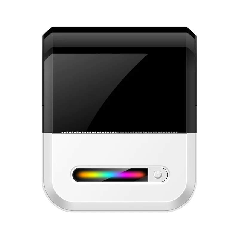 Imprimante d'étiquettes thermiques mini portable 200 DPI pour bureau et maison, impression d'autocollants sans encre - Blanc