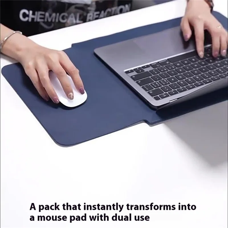 HUASHENG Custodia sottile per laptop da 11 pollici in pelle PU, borsa verticale per notebook portatile e non magnetica - Marrone chiaro