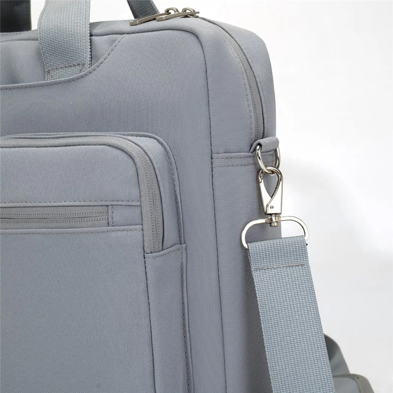 14,3 Zoll Laptoptasche Schultertasche aus Oxford-Stoff Wasserdichte Business-Aktentasche für Notebook - Hellgrau