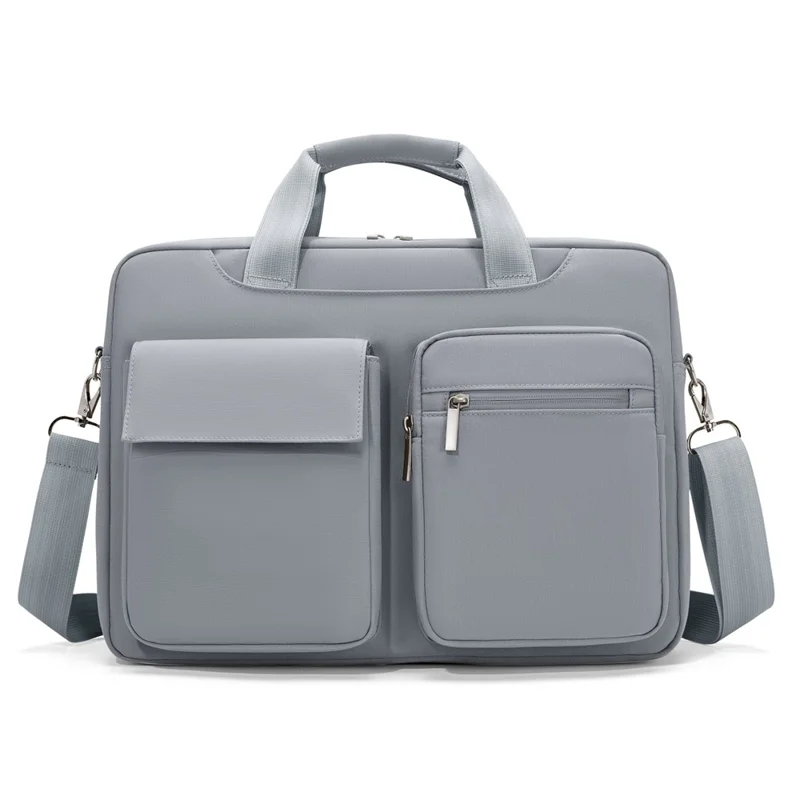 14,3 Zoll Laptoptasche Schultertasche aus Oxford-Stoff Wasserdichte Business-Aktentasche für Notebook - Hellgrau