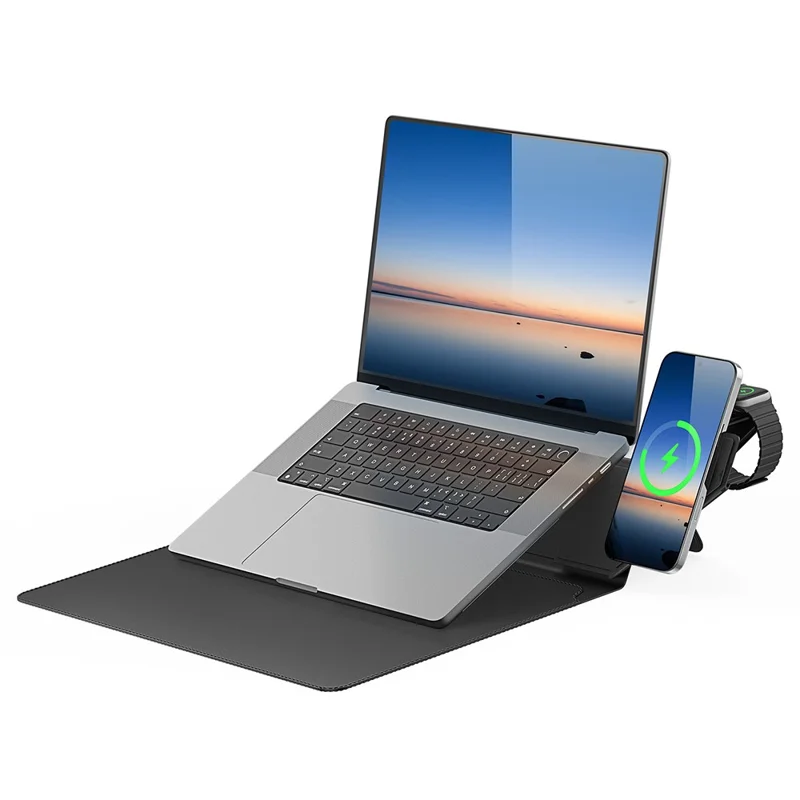 DUX DUCIS AirQ Series for 15 - 16 inch Laptop Sleeve Case with Stand / Wireless Charging - Black