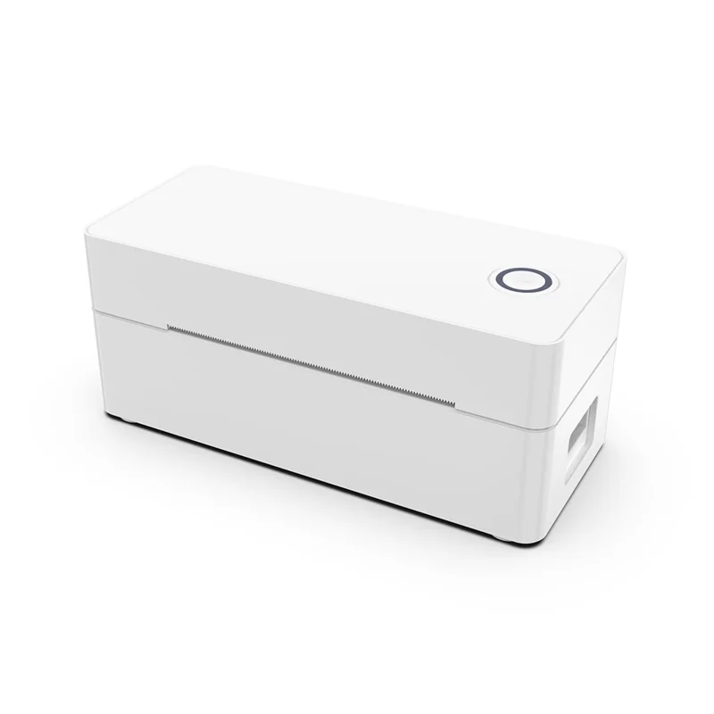110MM Thermal Label Printer USB + Bluetooth-Compatible High Speed Portable Shipping Bill Printer - White  /  US Plug