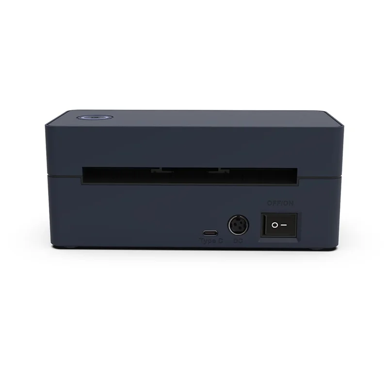 110mm Thermal Label Printer USB Interface Direct Thermal Printing Portable Shipping Bill Printer - Black  /  US Plug