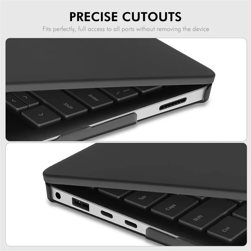 ENKAY HAT PRINCE For Microsoft Surface Laptop 15 (2037) Matte Laptop Case Hard PC Anti-fingerprint Shockproof Cover - Black