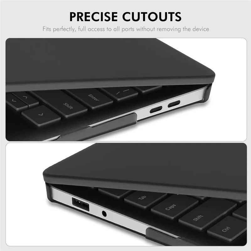 ENKAY HAT PRINCE For Microsoft Surface Laptop 13 (2095) Matte Laptop Case Hard PC Anti-fingerprint Shockproof Cover - Black