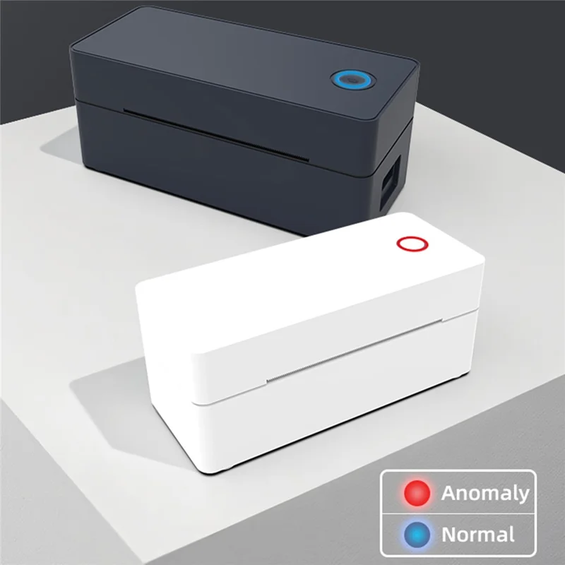 ZJ-9260 110 mm papierloser Etikettendrucker 160 mm/s 203 DPI Direkt-Thermal-Etikettendrucker mit USB-Anschluss und Standfuß – US-Stecker / Schwarz