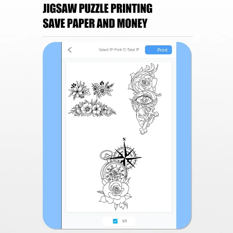 A403 A4 Bluetooth-kompatibel termisk printer USB trådløs direkteprinter til A4 / A5 termopapir