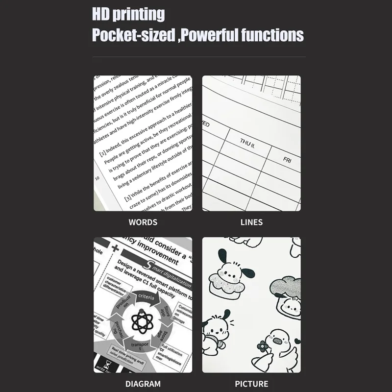 A403 A4 Bluetooth-kompatibel termisk printer USB trådløs direkteprinter til A4 / A5 termopapir