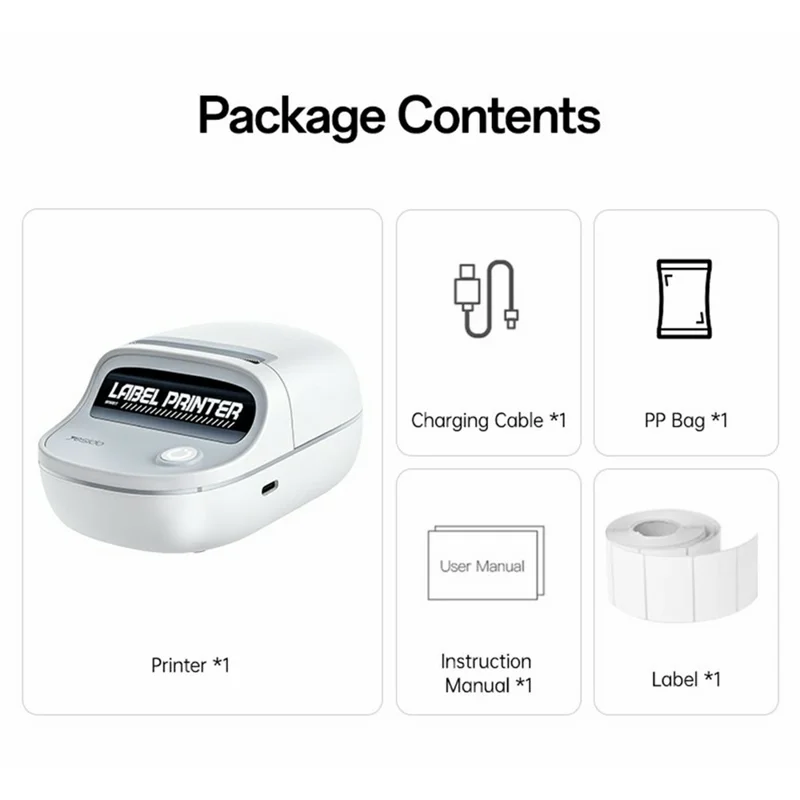 YESIDO SP10 Portable Thermal Label Printer Wireless High Resolution 203 DPI Mini Printer