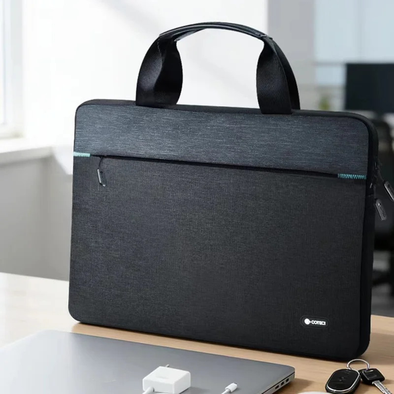 COTECI 13 - 14 Inch Laptop Bag Notebook Carrying Bag Handbag for Business Office Work - Dark Grey