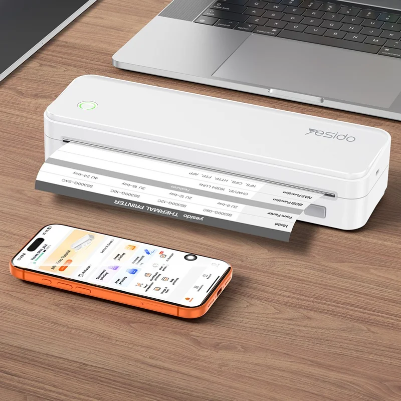 YESIDO SP11 A4 Thermal Printer Portable Bluetooth-compatible Battery Powered Printing Machine for Office