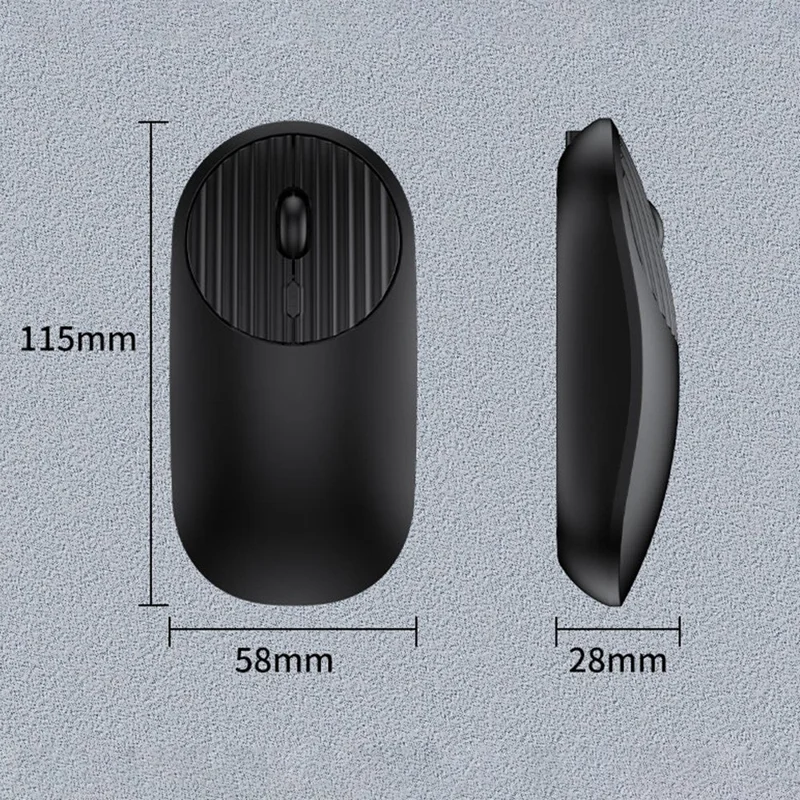 KB018 Mini przenośna składana klawiatura bezprzewodowa z obsługą Bluetooth i zgodna z 2.4G zestaw klawiatura + mysz do domu i biura - Szary