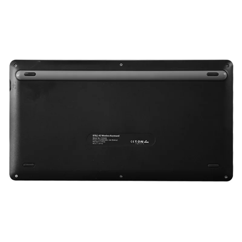 Мини-клавиатура и мышь CMK108, совместимые с Bluetooth, 2,4-гигагерцовый двухрежимный беспроводной комплект, перезаряжаемая комбинация клавиатуры и мыши со стойкой для телефона и планшета — черный цвет