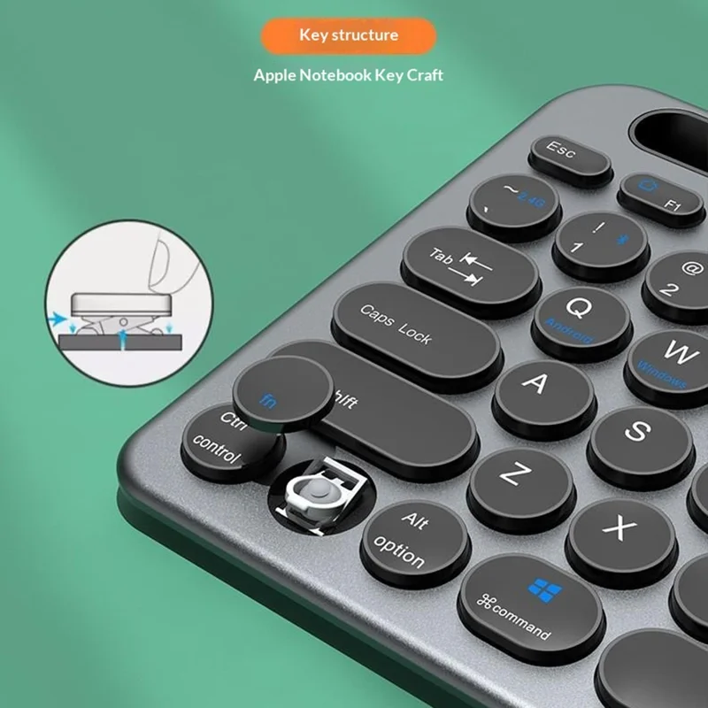 Беспроводной набор клавиатура и мышь KS184, двухрежимный, с кармашком для карт, ножничная клавиатура, комплект клавиатуры и мыши для компьютера, планшета, телефона — черный