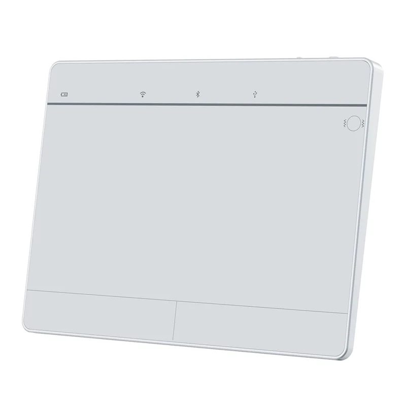 T8100 Bezdłutowa deska dotykowa z trzema trybami połączenia, zgodna z Bluetooth, 2,4 GHz, USB-C, szklana, wielozadaniowa, dla Windows i Mac – srebrna
