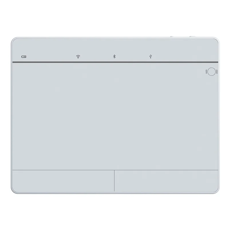 T8100 Bezdłutowa deska dotykowa z trzema trybami połączenia, zgodna z Bluetooth, 2,4 GHz, USB-C, szklana, wielozadaniowa, dla Windows i Mac – srebrna