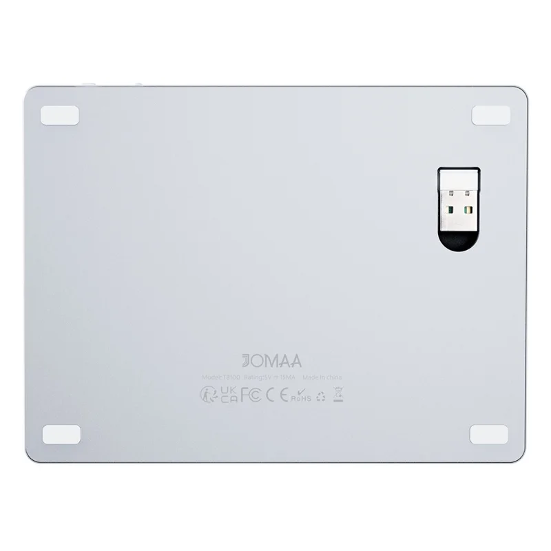 T8100 Bezdłutowa deska dotykowa z trzema trybami połączenia, zgodna z Bluetooth, 2,4 GHz, USB-C, szklana, wielozadaniowa, dla Windows i Mac – srebrna