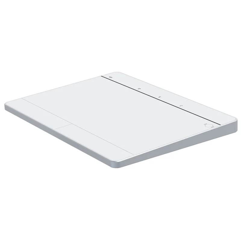 T8100 Bezdłutowa deska dotykowa z trzema trybami połączenia, zgodna z Bluetooth, 2,4 GHz, USB-C, szklana, wielozadaniowa, dla Windows i Mac – srebrna