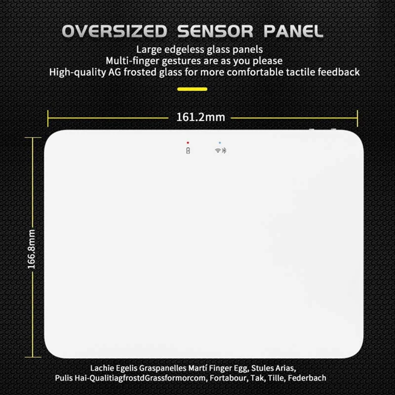 T8100 Bezdłutowa deska dotykowa z trzema trybami połączenia, zgodna z Bluetooth, 2,4 GHz, USB-C, szklana, wielozadaniowa, dla Windows i Mac – srebrna