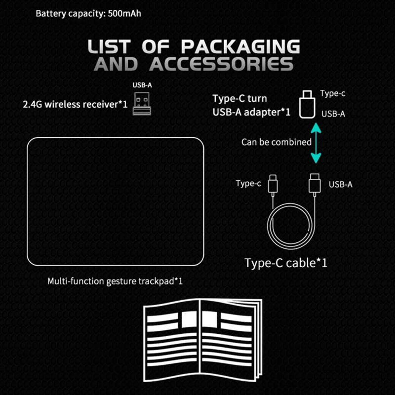 T8100 Bezdłutowa deska dotykowa z trzema trybami połączenia, zgodna z Bluetooth, 2,4 GHz, USB-C, szklana, wielozadaniowa, dla Windows i Mac – srebrna