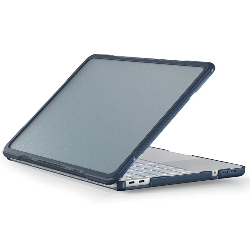 Coque pour MacBook Neo 13 pouces (2026), structure 3 couches, protection antichoc et anti-rayures en PC + TPU - Bleu