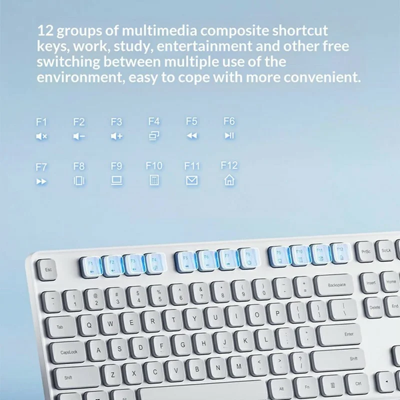 XIAOMI WXJS03YM 104-Key Wireless Keyboard and 1000DPI Mouse Combo Set for Home Office - Black