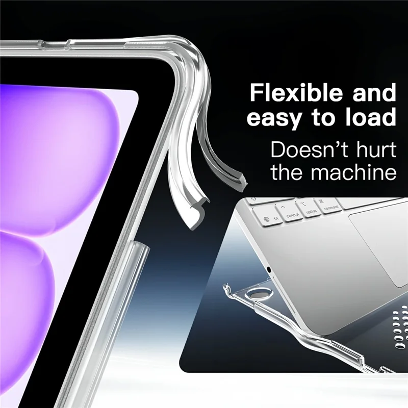 For MacBook Neo 13 inch (2026) Drop Proof Protective Case Matte PC + TPU Laptop Cover - Transparent