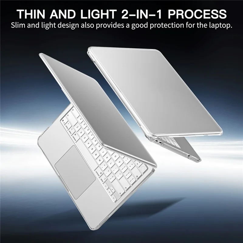 For MacBook Neo 13 inch (2026) Drop Proof Protective Case Matte PC + TPU Laptop Cover - Transparent