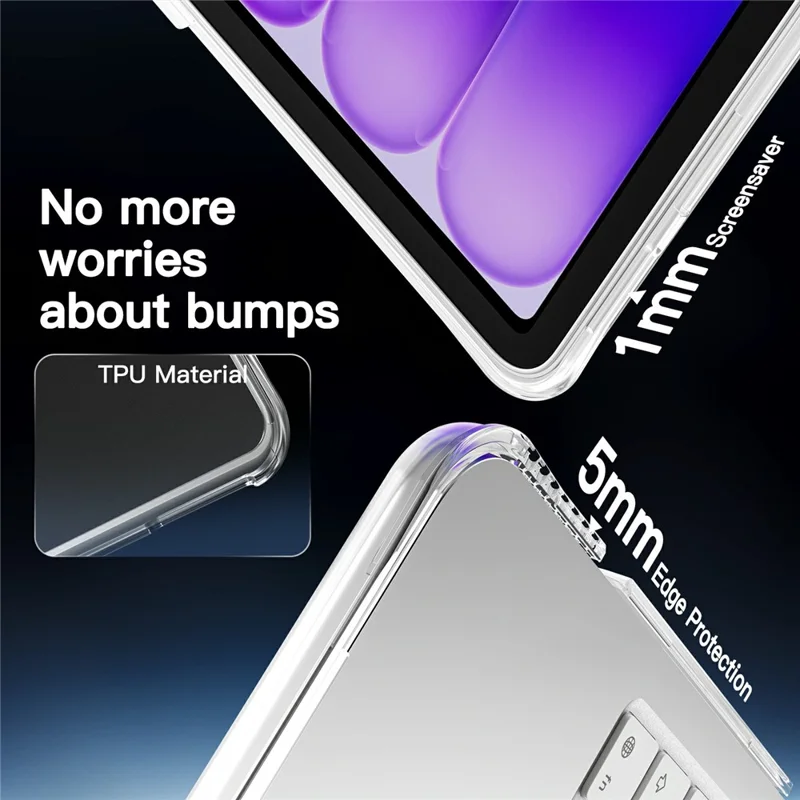 For MacBook Neo 13 inch (2026) Drop Proof Protective Case Matte PC + TPU Laptop Cover - Transparent