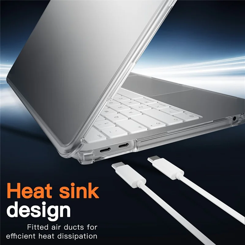 For MacBook Neo 13 inch (2026) Drop Proof Protective Case Matte PC + TPU Laptop Cover - Transparent
