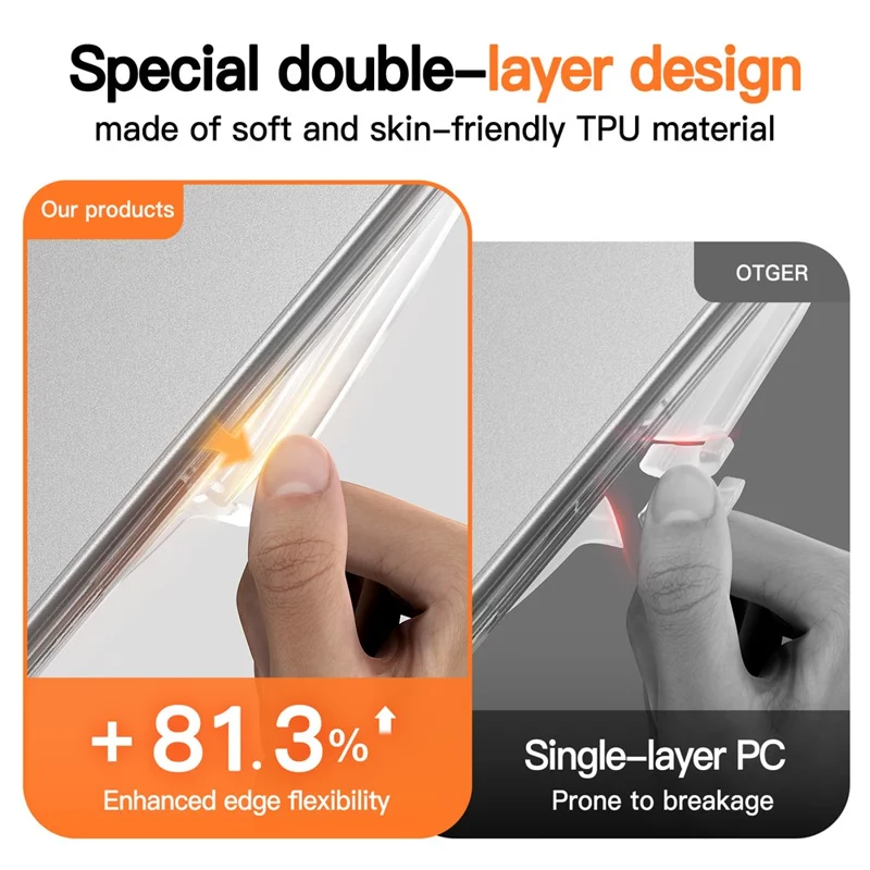 Protective Case for MacBook Pro 14 inch (2026) / (2025) / (2024) / (2023) / (2022) / (2021) Drop Proof Matte PC + TPU Laptop Cover - Transparent