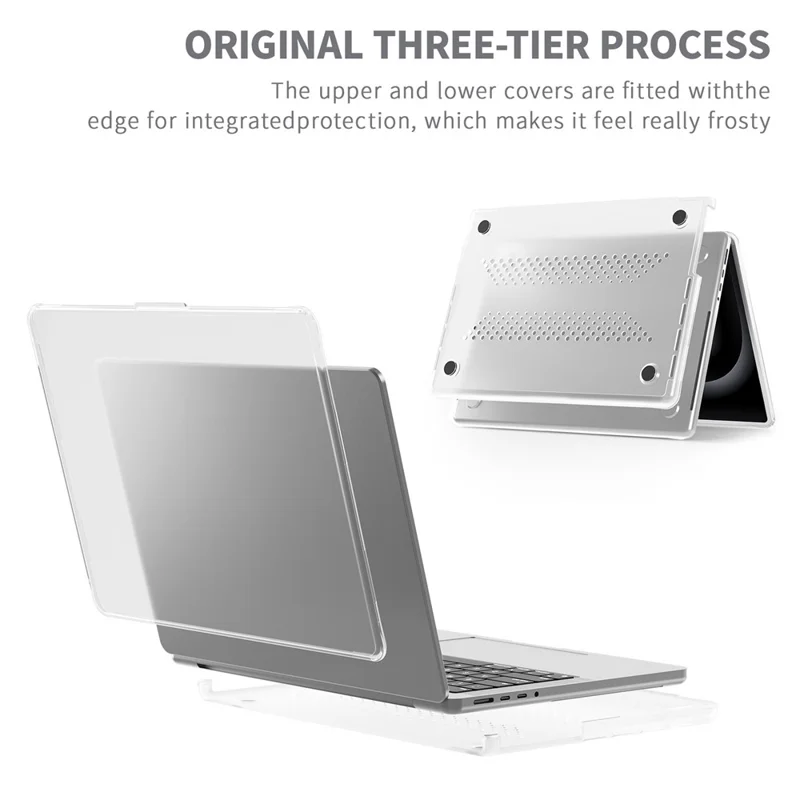 Protective Case for MacBook Pro 14 inch (2026) / (2025) / (2024) / (2023) / (2022) / (2021) Drop Proof Matte PC + TPU Laptop Cover - Transparent