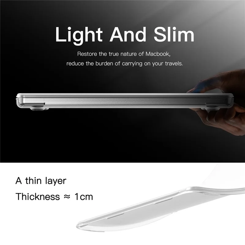 Protective Case for MacBook Pro 14 inch (2026) / (2025) / (2024) / (2023) / (2022) / (2021) Drop Proof Matte PC + TPU Laptop Cover - Transparent