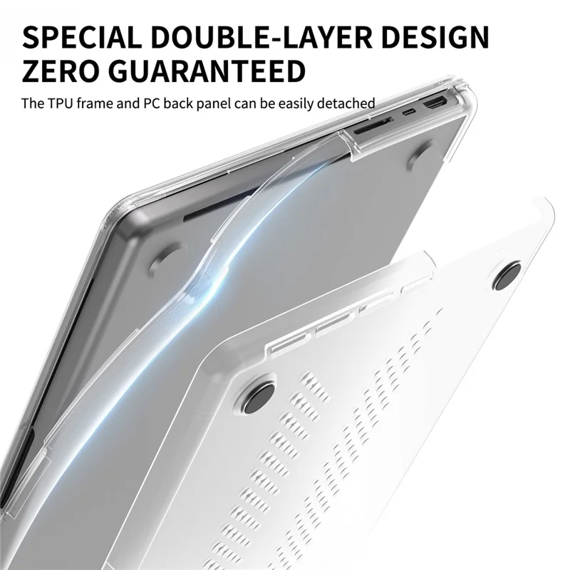 Protective Case for MacBook Pro 14 inch (2026) / (2025) / (2024) / (2023) / (2022) / (2021) Drop Proof Matte PC + TPU Laptop Cover - Transparent