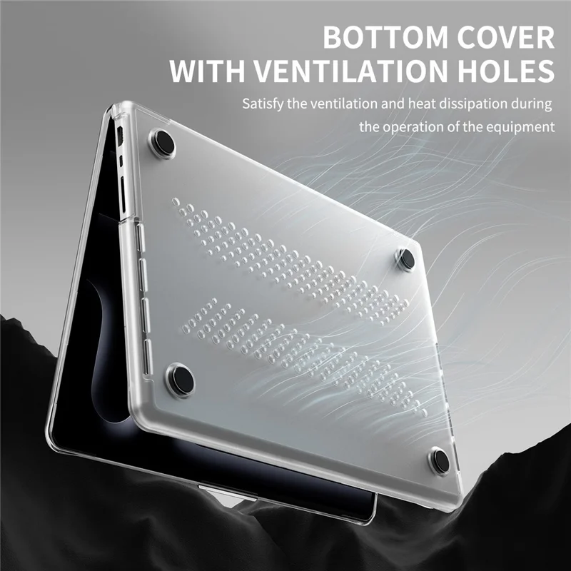 Protective Case for MacBook Pro 14 inch (2026) / (2025) / (2024) / (2023) / (2022) / (2021) Drop Proof Matte PC + TPU Laptop Cover - Transparent